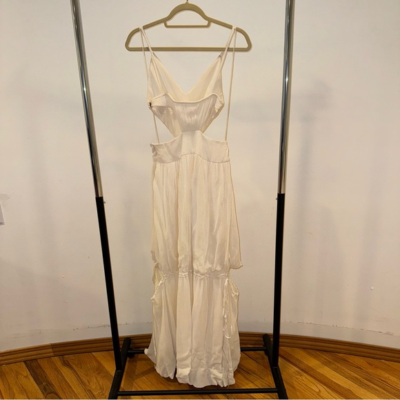 ADEAM WHITE LONG DRESS WITH CUTOUTS SAMPLE SIZE - Picture 6 of 16